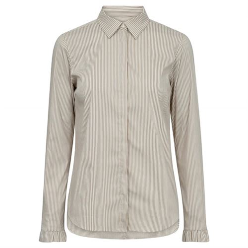 MOS MOSH SKJORTE, MMMATTIE FLIP STRIPE SHIRT, SAFARI